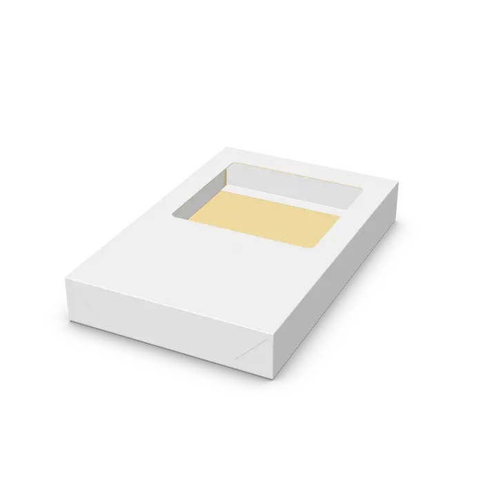 caja camiseta tapa y base con ventana